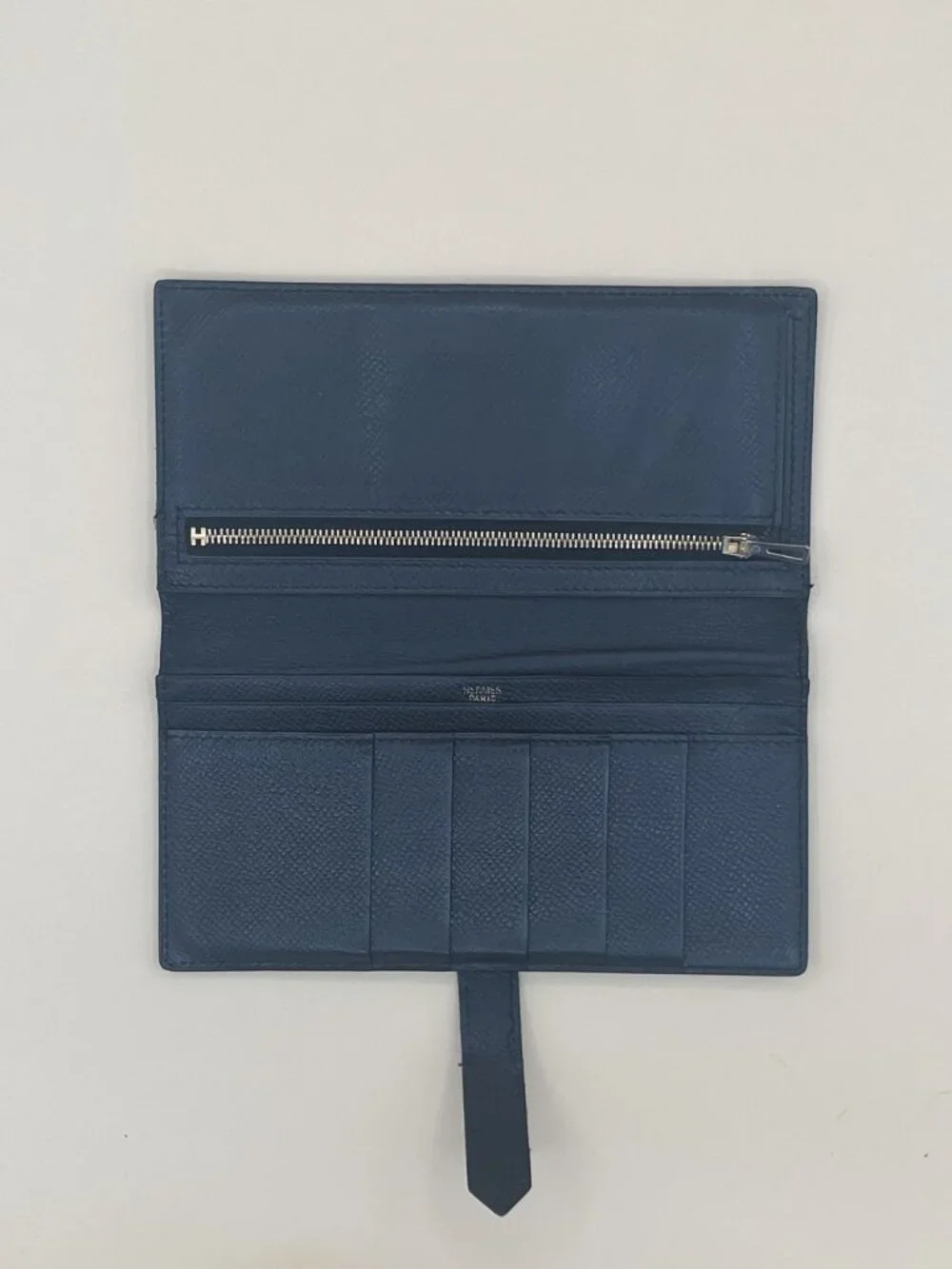 Hermes Bearn Wallet Black Epsom Leather Gold H Clasp Made in France